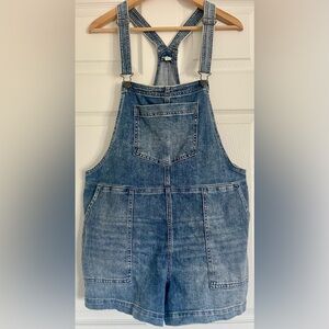 Aerie Blue Denim Overall Shorts-Women’s sz~L